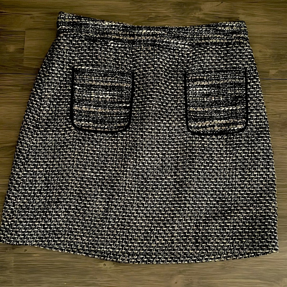 Loft tweed miniskirt with front pockets